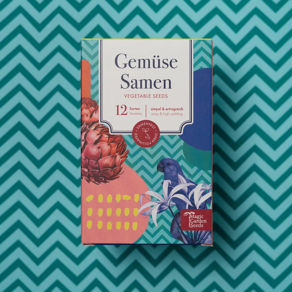 Gemüsesamen - 12 samenfeste bunte Gemüsesorten - simpel & ertragreich - Einsteiger-Saatgutset