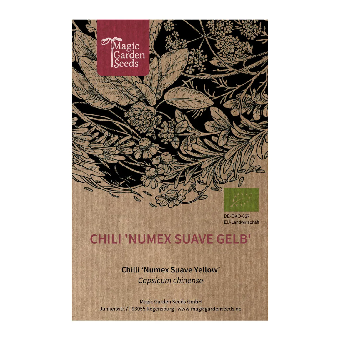 Chili 'Numex Suave Gelb' (Capsicum chinense) Bio-Saatgut