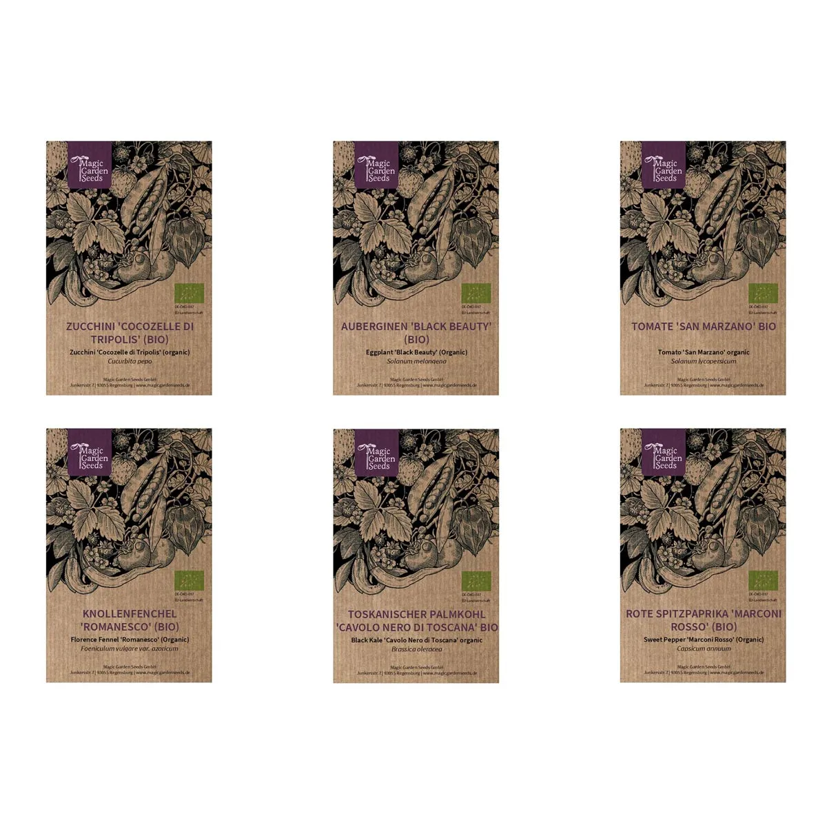 Unsere Pflanzenlieblinge: Mediterranes Gemüse für Selbstversorger*innen (Bio) - Samenset