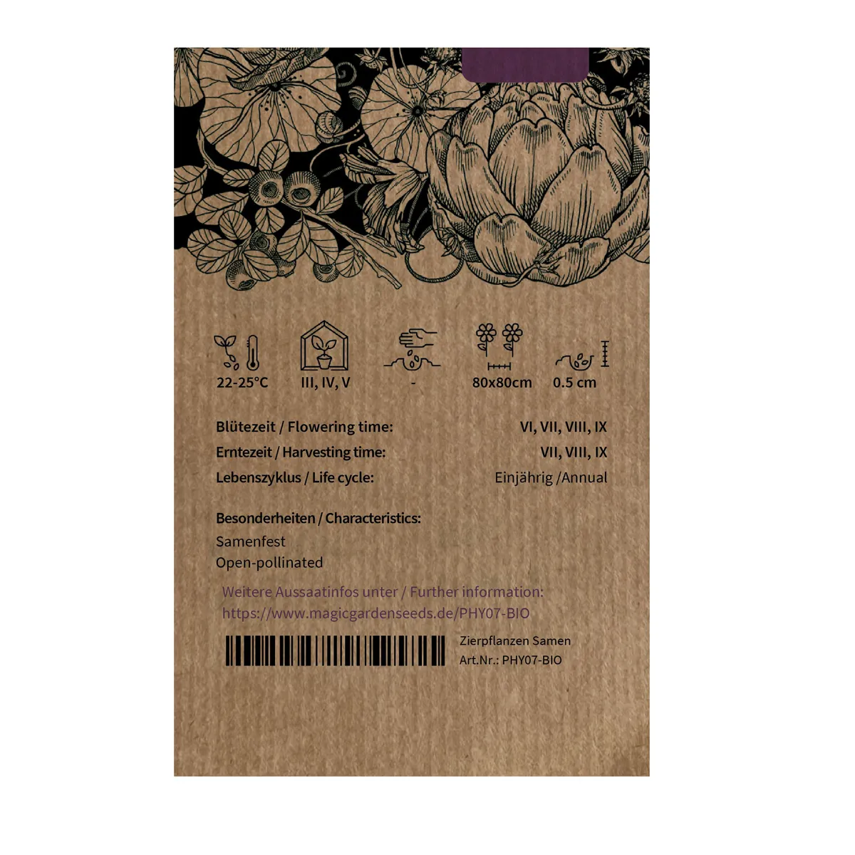 Violetter Tomatillo 'Purple' (Physalis ixocarpa) Bio Samen