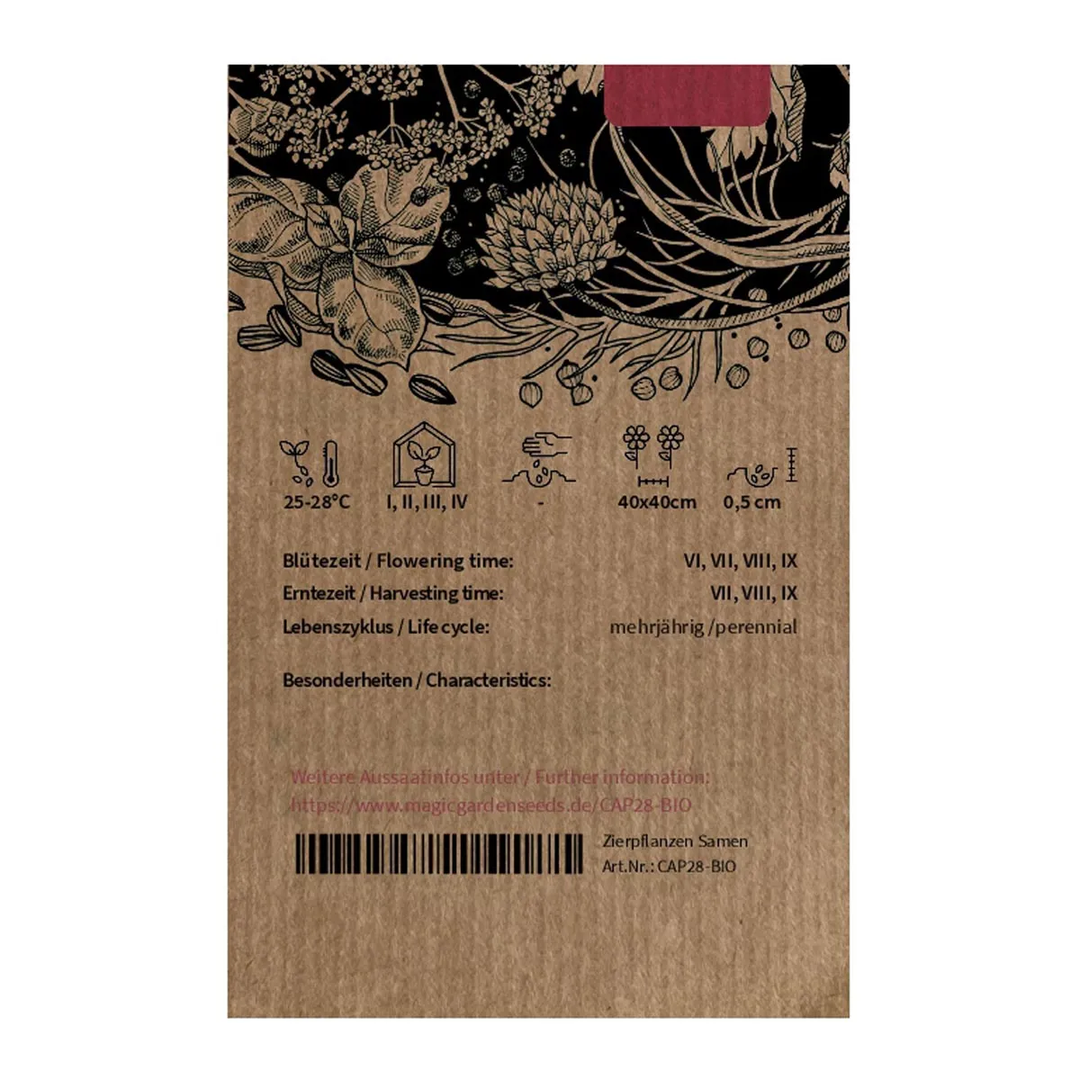 Chili 'Roter Langer Westländer' (Capsicum annuum) Bio Saatgut
