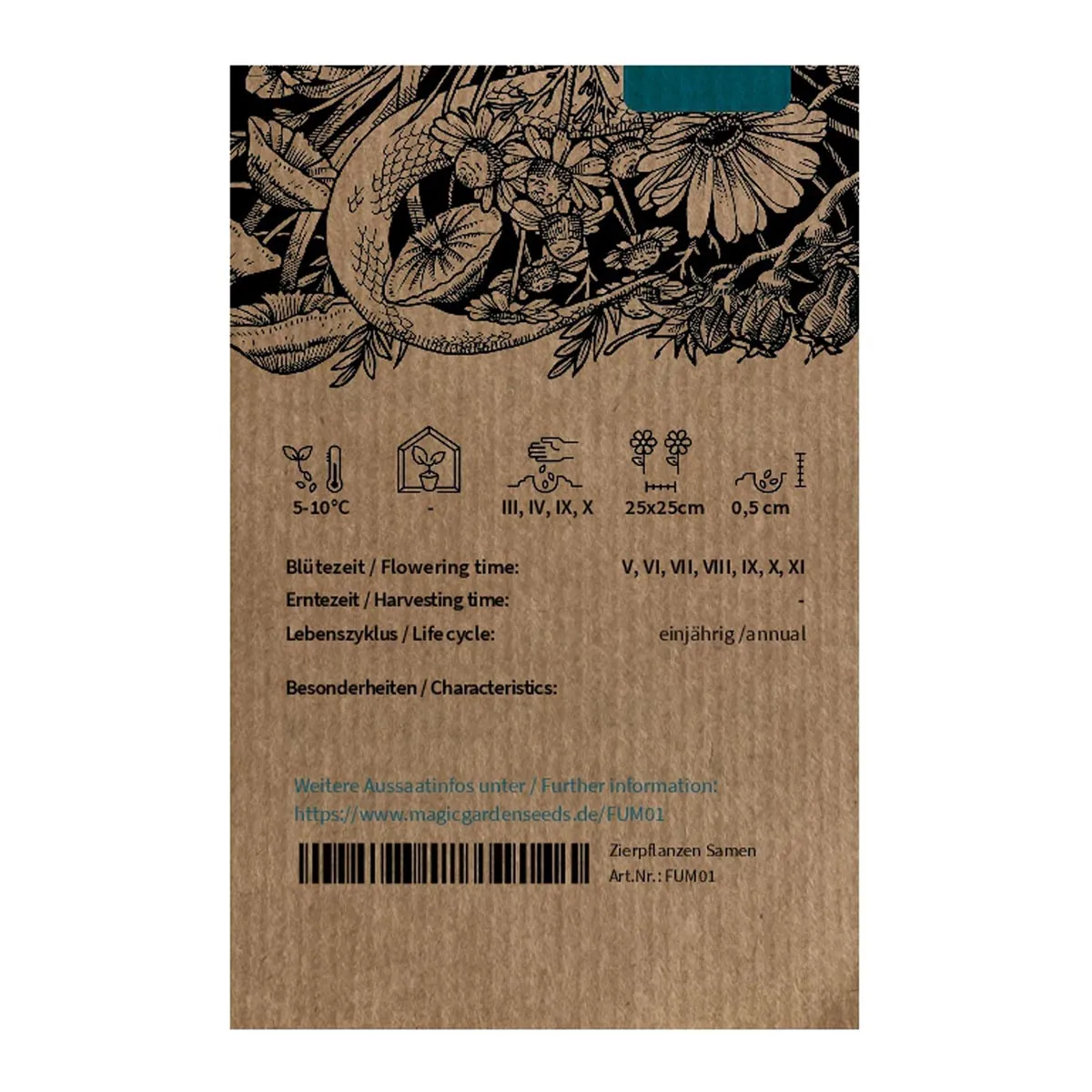 Erdrauch (Fumaria officinalis) Samen
