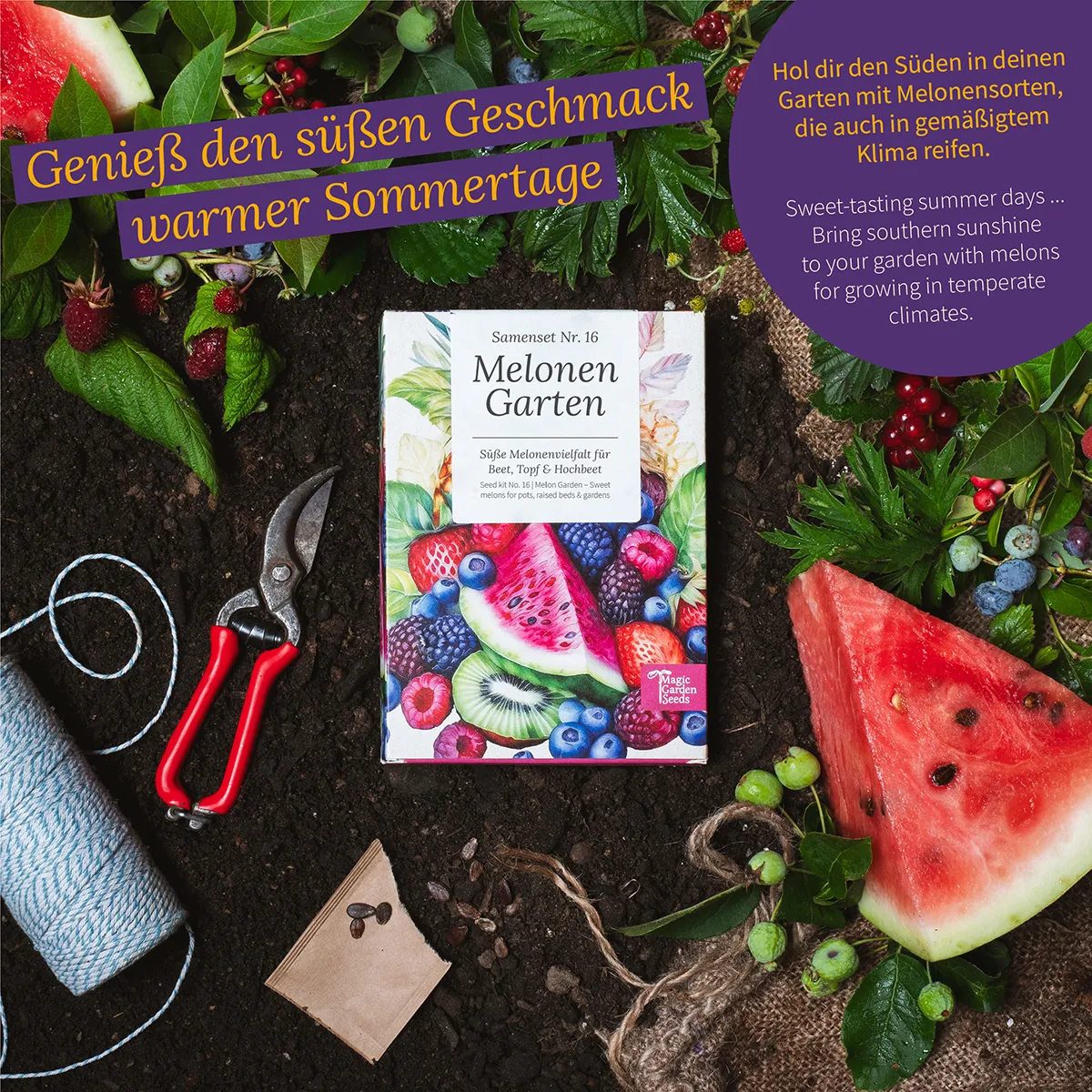 Melonen Garten: Exotische Früchte einfach selbst gezogen – Samenset Nr. 16