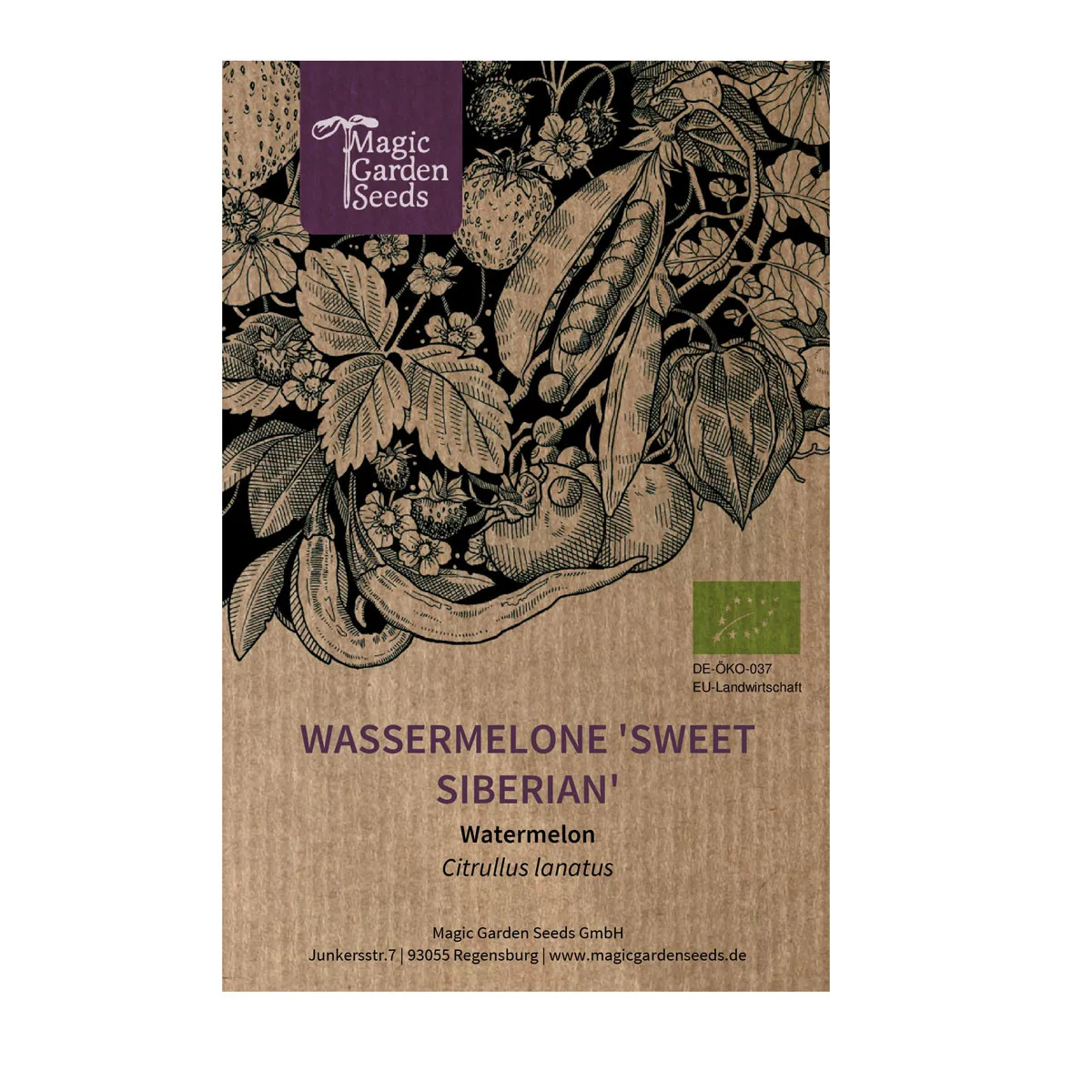 Wassermelone 'Sweet Siberian' (Citrullus lanatus) Bio-Saatgut
