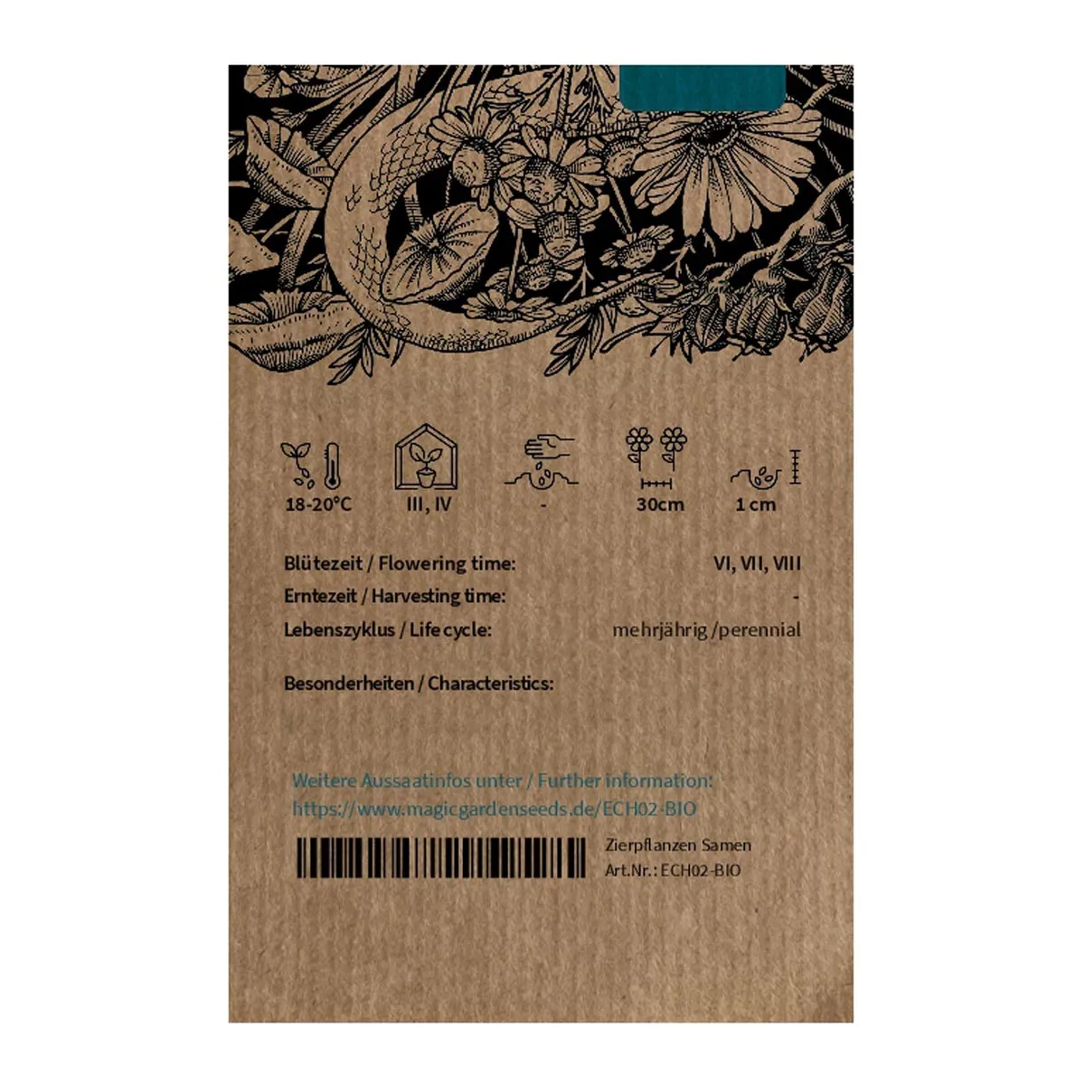Roter Sonnenhut (Echinacea purpurea) Bio Saatgut