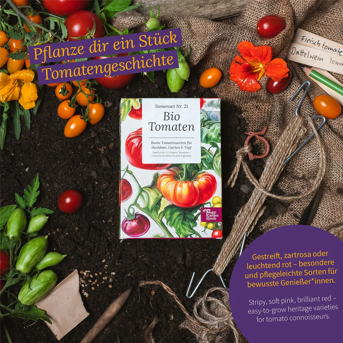 Bio-Tomaten: Bunt, aromatisch & historisch - Samenset Nr. 21