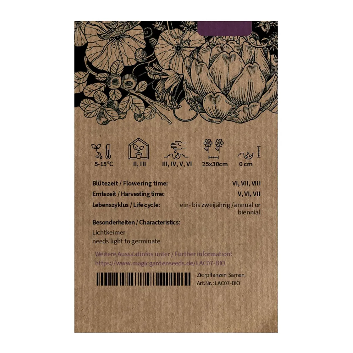 Romanasalat 'Forellenschluss' (Lactuca sativa) Bio Saatgut