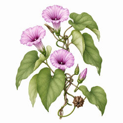 Illustration der Hawaiianischen Baby-Holzrose