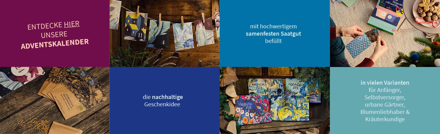 Werbung fuer unsere Saatgut-Adventskalender