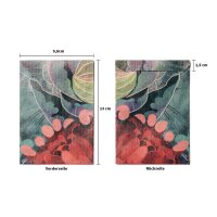 Geschenktütchen - 40 bunte Papiertütchen / Flachbeutel mit dem Motiv: Chrysantheme