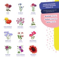 Blumensamen - 12 samenfeste Blumensorten - wild & farbenfroh - Einsteiger-Saatgutset