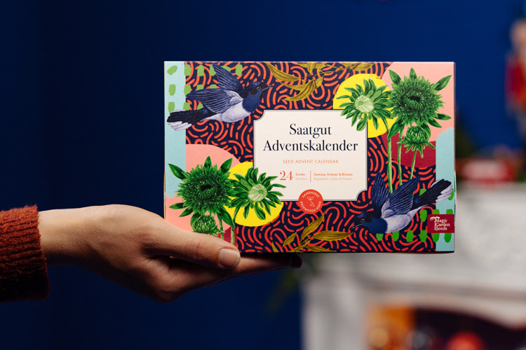 Saatgut-Adventskalender „Gemüse, Kräuter & Blumen“  Blogpost Illustration