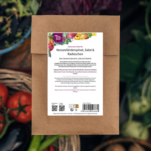 Gute Mischkulturpartner: Neuseeländer Spinat, Salat & Radieschen Produktbild